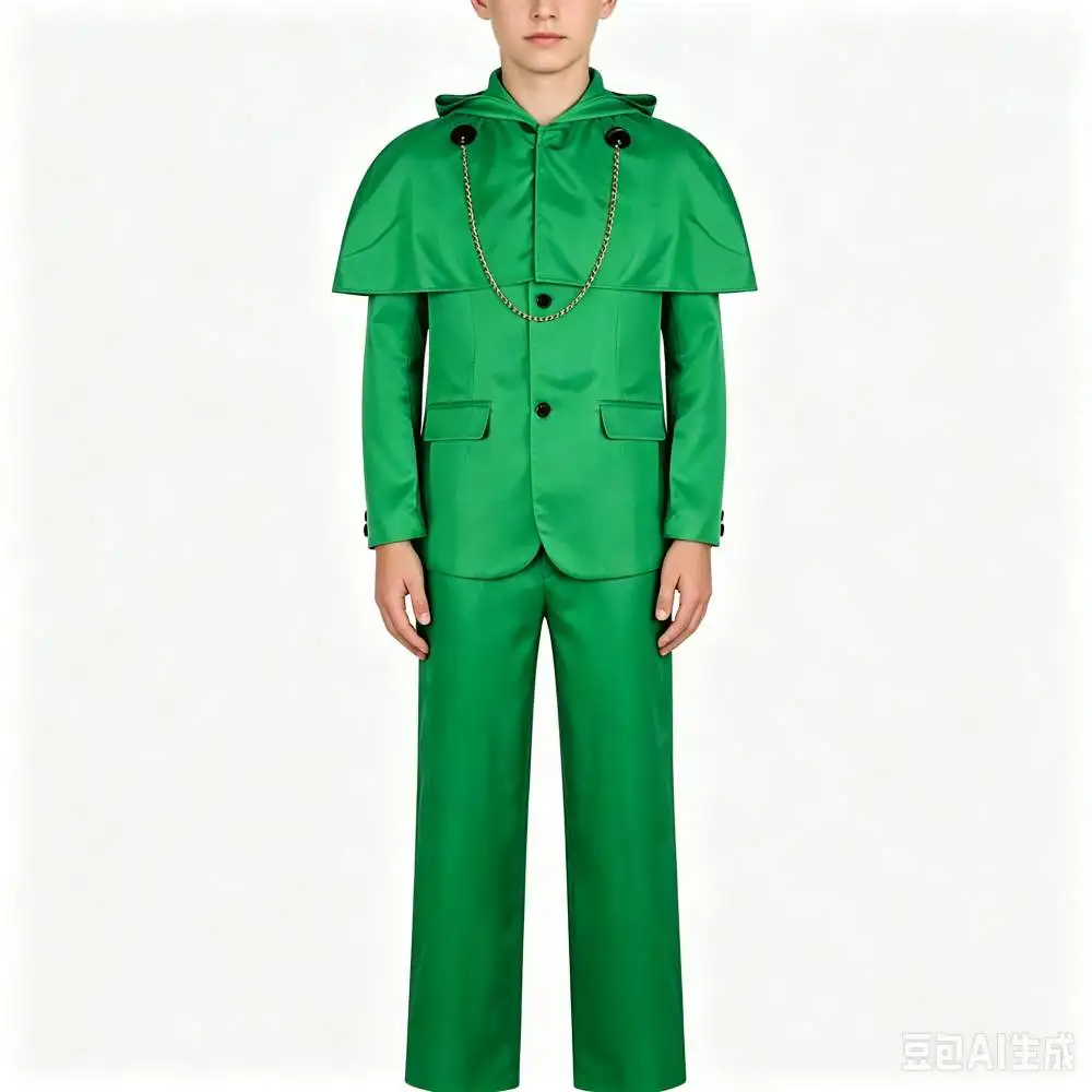 Costume de cosplay Doctor Doom, costume de scientifique maléfique Victor Von Doom, uniforme vert, manteau, pantalon, cape, tenue pour fête d'Halloween et jeux de rôle.