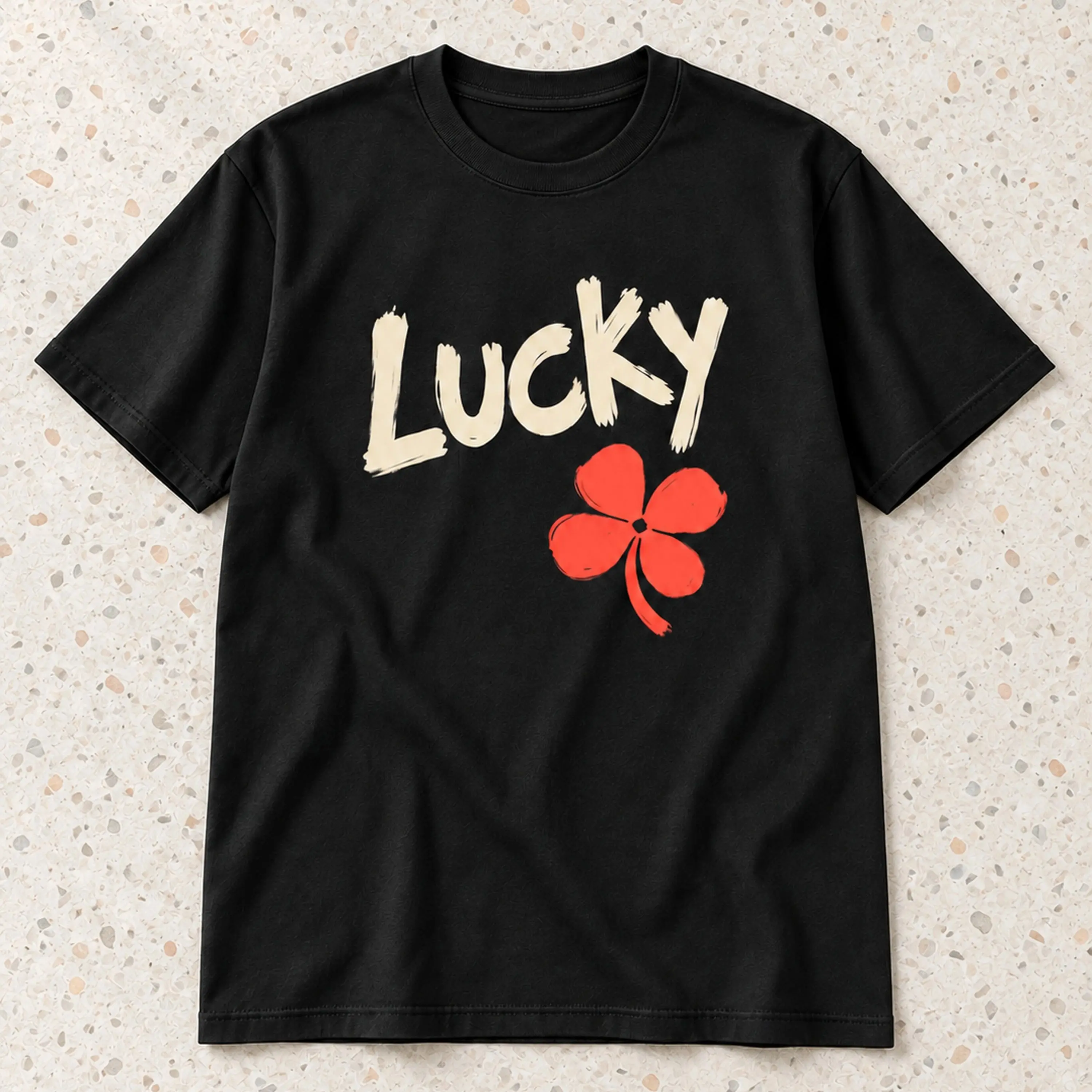 Lucky Clover Hand-Painted T-Shirt