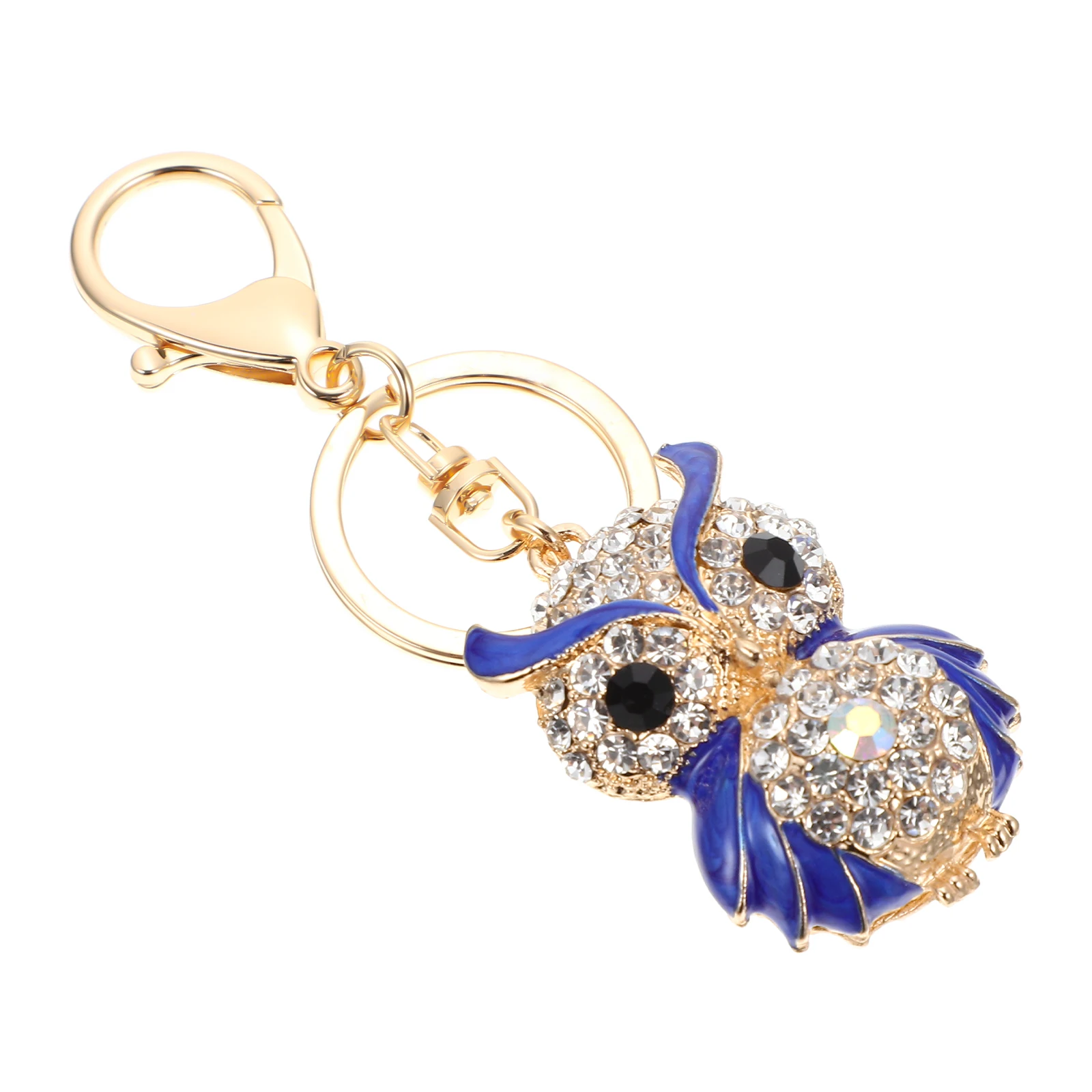 

CATIEBYE Metal Owl Keychain Rhinestone Pendant for Car Backpack Purse Accessory Gift for Women Men Kids