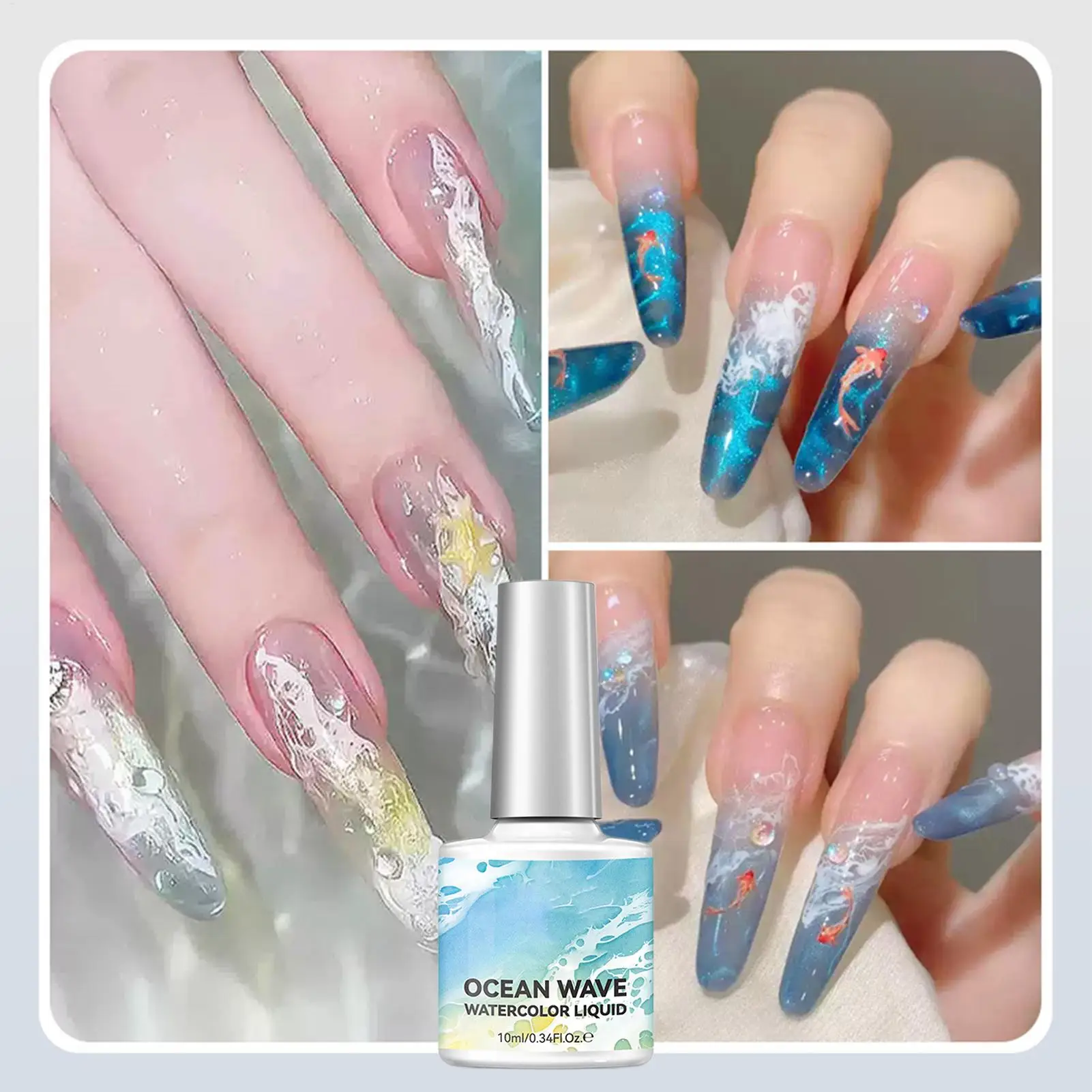 Watercolor Gel Nail Polishing Fingernail Paint 10ML Gradient Nail Gel For Salon Home Men Youth Manicurist Stage Performance