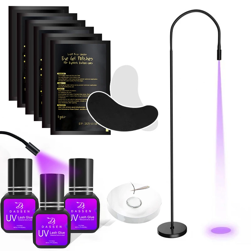 

Dassen UV Lashes Glue For Eyelashes Extension UV Lamp Waterproof Lasting Quick Dry Adhesive UV Patches Korean Makeup Tool