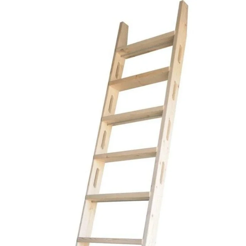 Solid wood slide ladder special household ladder indoor attic library simple bunk