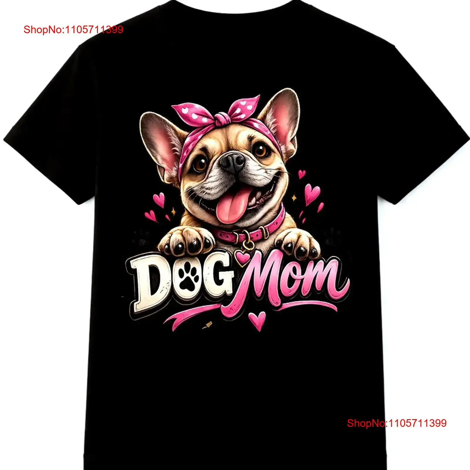 Dog Mom T Shirt French Bulldog Funny Frenchie Lover Cute long or short sleeves vintage Washed designer clothes Slightly