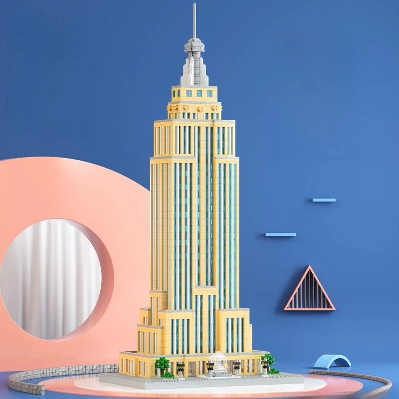 Landmark Architecture Empire State Model Building Micro Mini Building Blocks Toys,Perfect Educational Toy for Kids,Home Décor