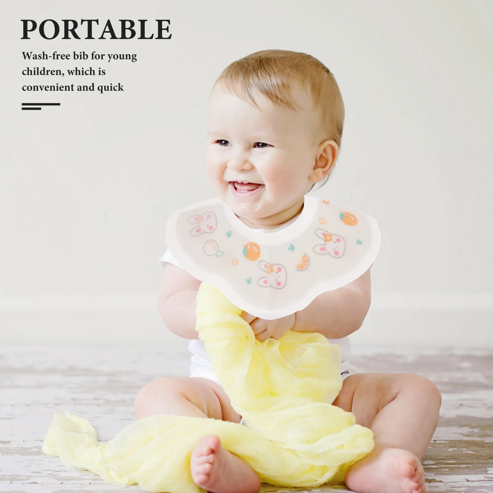 

10 pcs Disposable Baby Bibs Petal Design Waterproof Feeding Bib For Infants Toddlers Newborn Drool Protection Mealtime Snack Bib