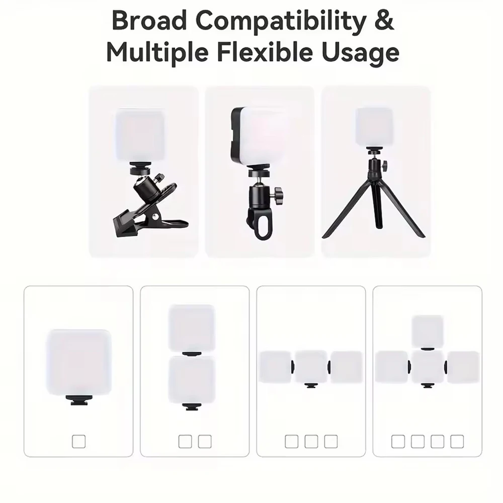 Single Color Mini LED With Clip Fill Light Phone Selfie Livestreaming Lamp Portable Laptop Video Photography Studio Makeup Lamp