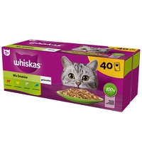 Whiskas Sachet Mix Flavors Cat Food Flavors In Jelly 40X85G Whiskas 3.4Kg