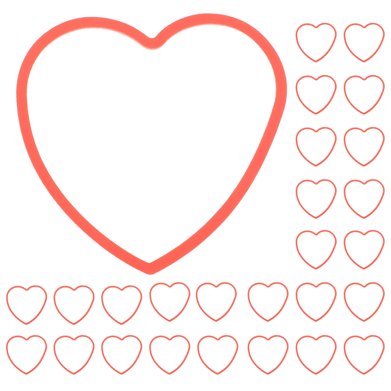 Bandes de caoutchouc élastiques en forme de cœur, 50 pièces, accessoires Gimmick pour fournitures de spectacle sur scène, accessoires de magicien