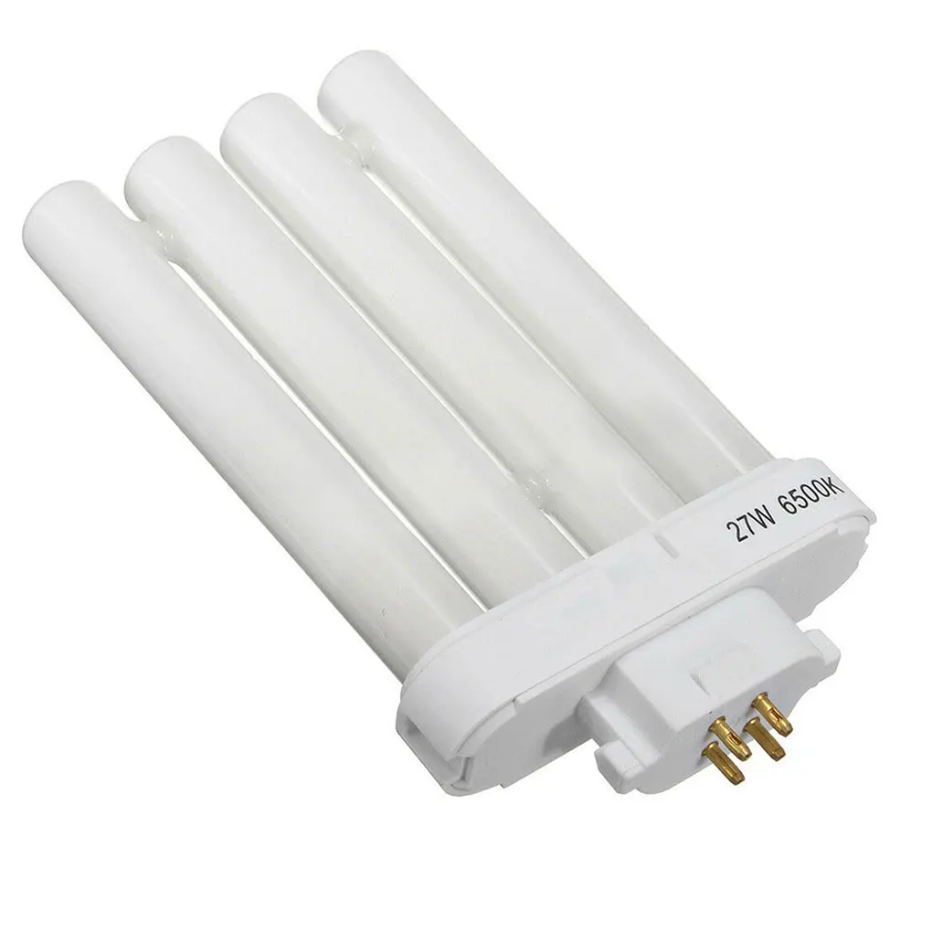 

27 Вт 4-контактная четырехтрубная энергосберегающая компактная люминесцентная лампа 6500 К для настольного освещения с защитой глаз, домашнего офиса
