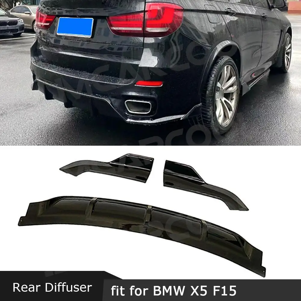 

Car Rear Bumper Diffuser Lip Spoiler Side Splitter Winglet Apron for BMW X5 F15 M Sport 2015-2018 ABS Body Kits Car Accessories