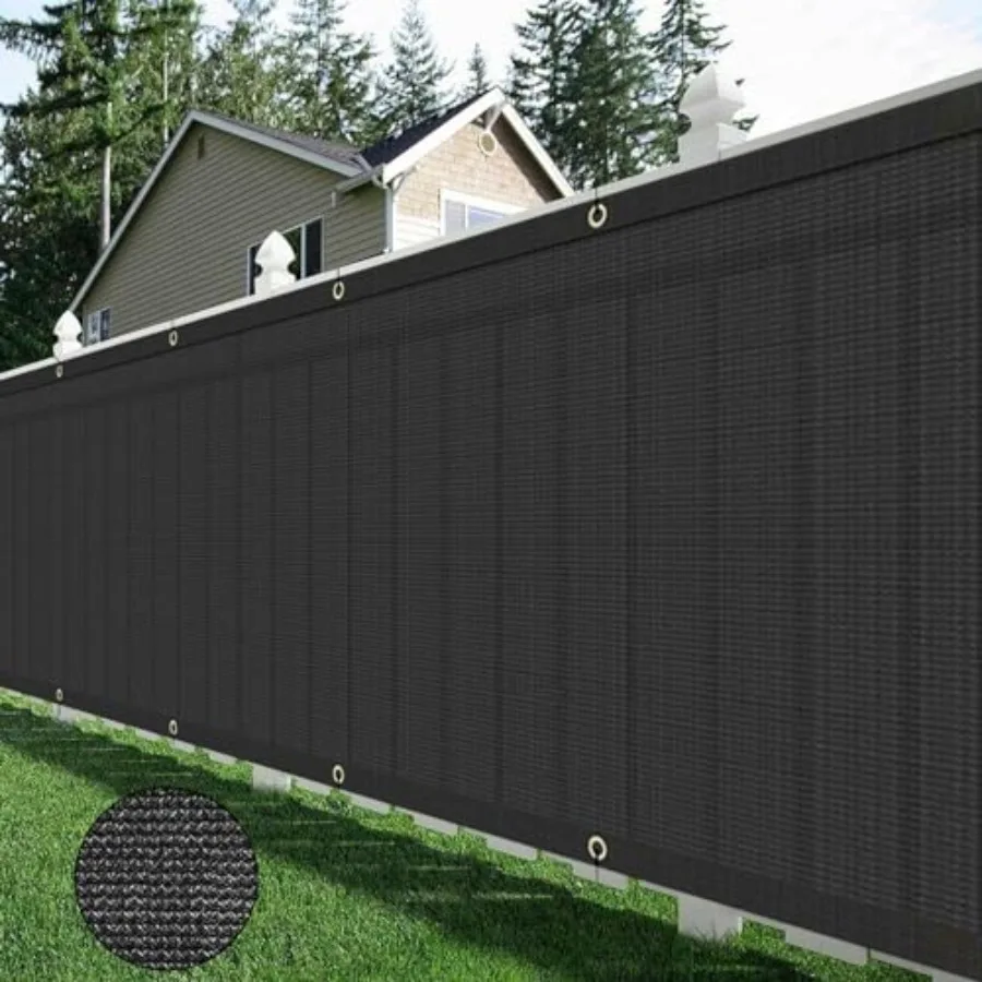 

AYOHA 6' x 50' Сетка-экран для ограждений, тканевая затеняющая сетка, сверхпрочная, 160 GSM, для забора из сетки-рабицы, 90% затенения