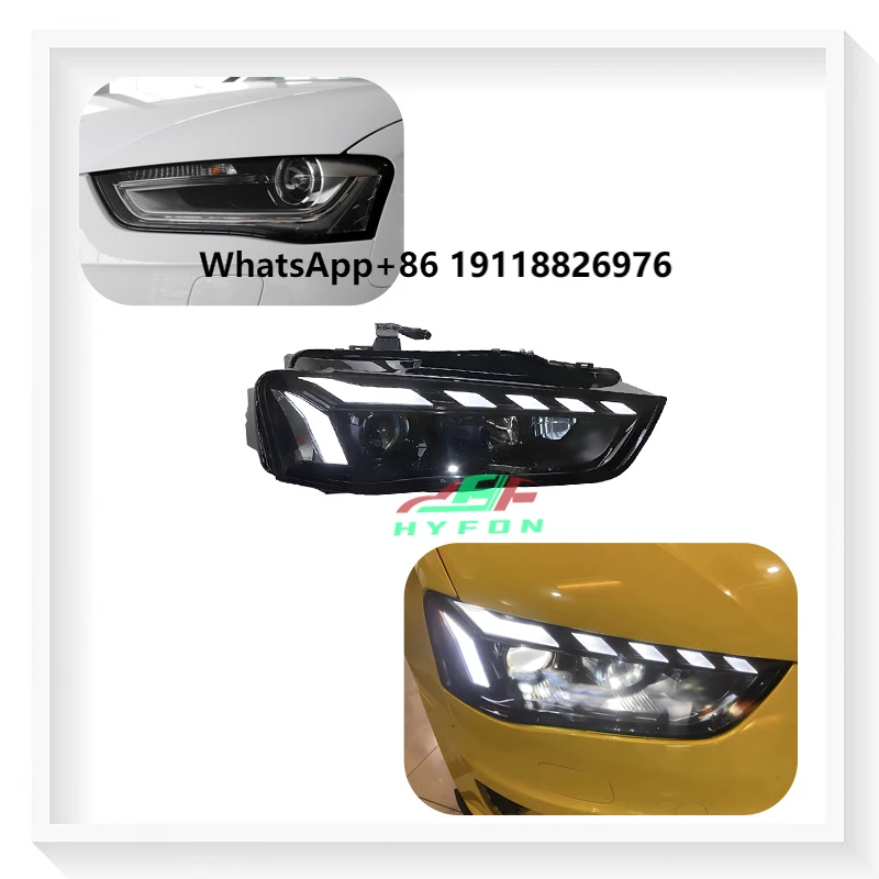 

For A4 B8 2013-2016 Upgrade RS5 Style Matrix Full LED Headlight Daytime Running Lights Streaming Turn Signals Plug and Play