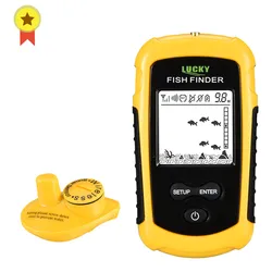 LUCKY-Localizador de peces inalámbrico FFCW1108-1 & FFW1108-1, portátil, Echo Sounder, 400 pies (120M), rango operativo