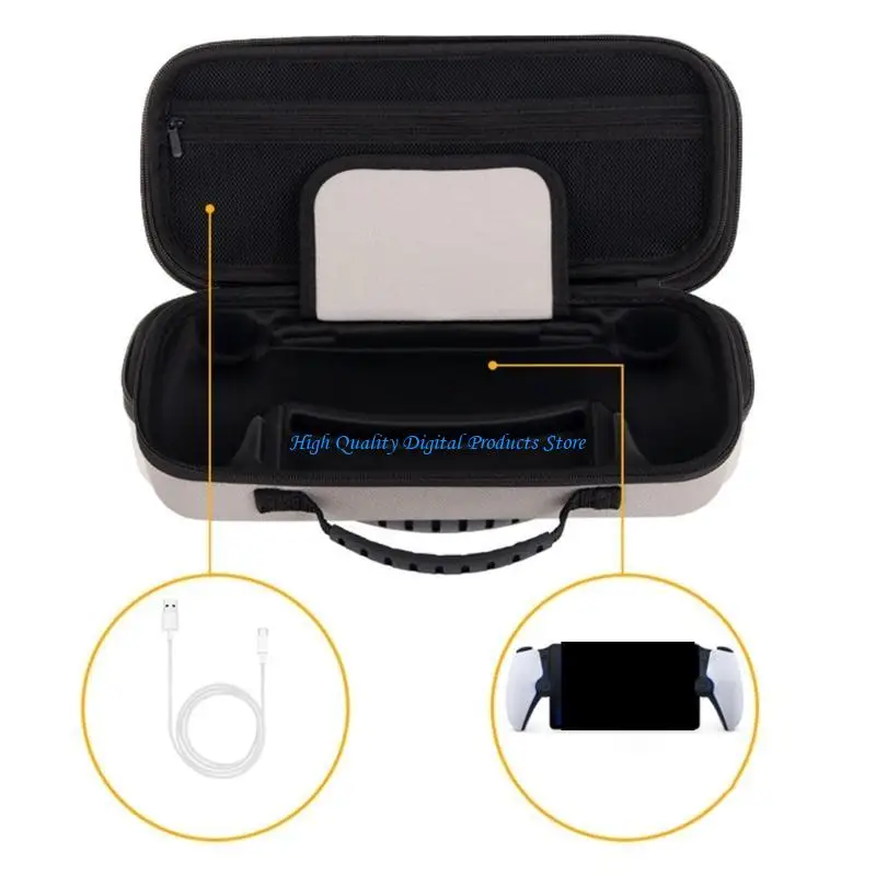 

U2JE Console Storage Bag Shock Resistant Organiser with Pocket for PS Wear-resist Travel Carrying Case