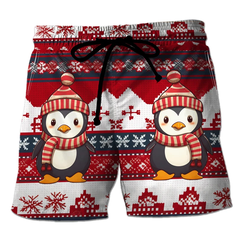 

2025 Merry Christmas Santa Claus Men Shorts Funny Xmas Unisex Y2k Board Short Pants Summer Hawaii Swimsuit Surf Swim Kids Trunks