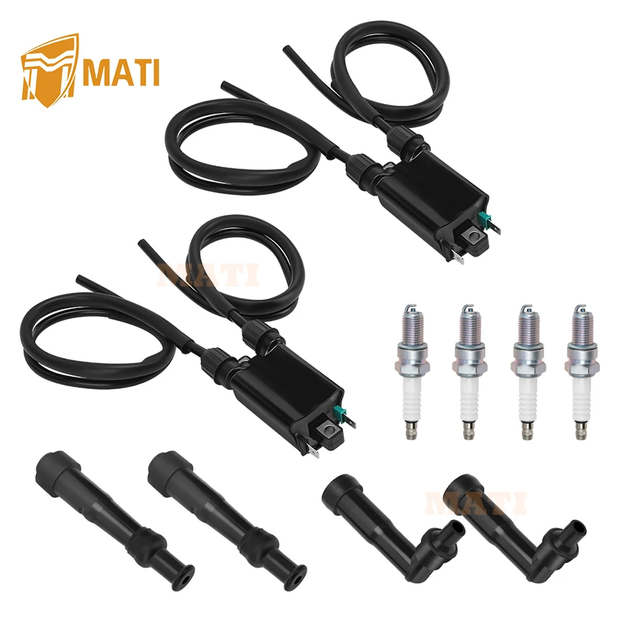 

M MATI Ignition Coil w/ Wire Cap & Spark Plug For Honda Nighthawk 750 CB750 1991-2003 30510-KT7-013 30510-KT7-023