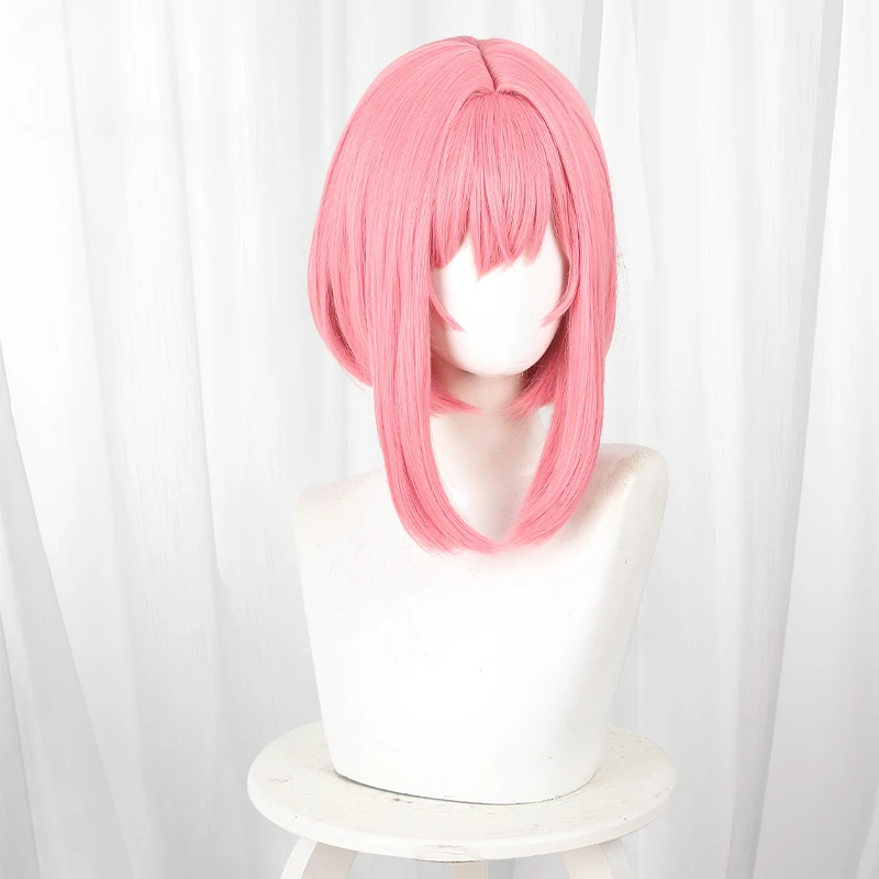 Anime 100 Girlfriends Who Really Love You Hanazono Hakari Cosplay Wig 35cm Pink Short Hair Women Heat Resistant Synthetic Hair