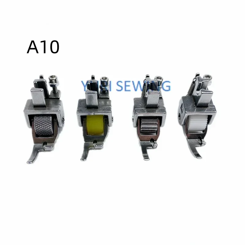 

Roller presser foot A10 rubber wheel twist wheel iron wheel four-fold edging pressure foot industrial sewing machine parts