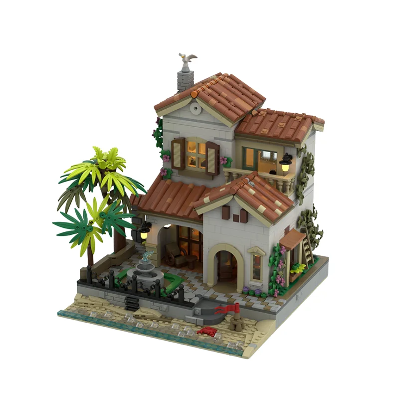 Image of Neues 2468-teiliges City-Modell: Beliebte Straßenansicht, Modulares Küstenresidenz-Modell, Baustein-Set, Kreatives DIY-Spielzeug, Geburtstagsgeschenk