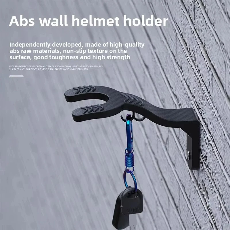 Motorcycle Helmet Hook Rack Multi-Functional Hook Mount No-Drill Wall-Mounted Safety Helmet Storage Rack Motorcycle Accessories