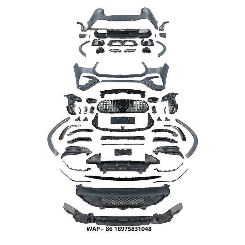 Body Kit for W167 Upgraded to AMG53 Style Bumper Grille Cover Fender Rear Diffuser Side Skirt Tail Body Kit