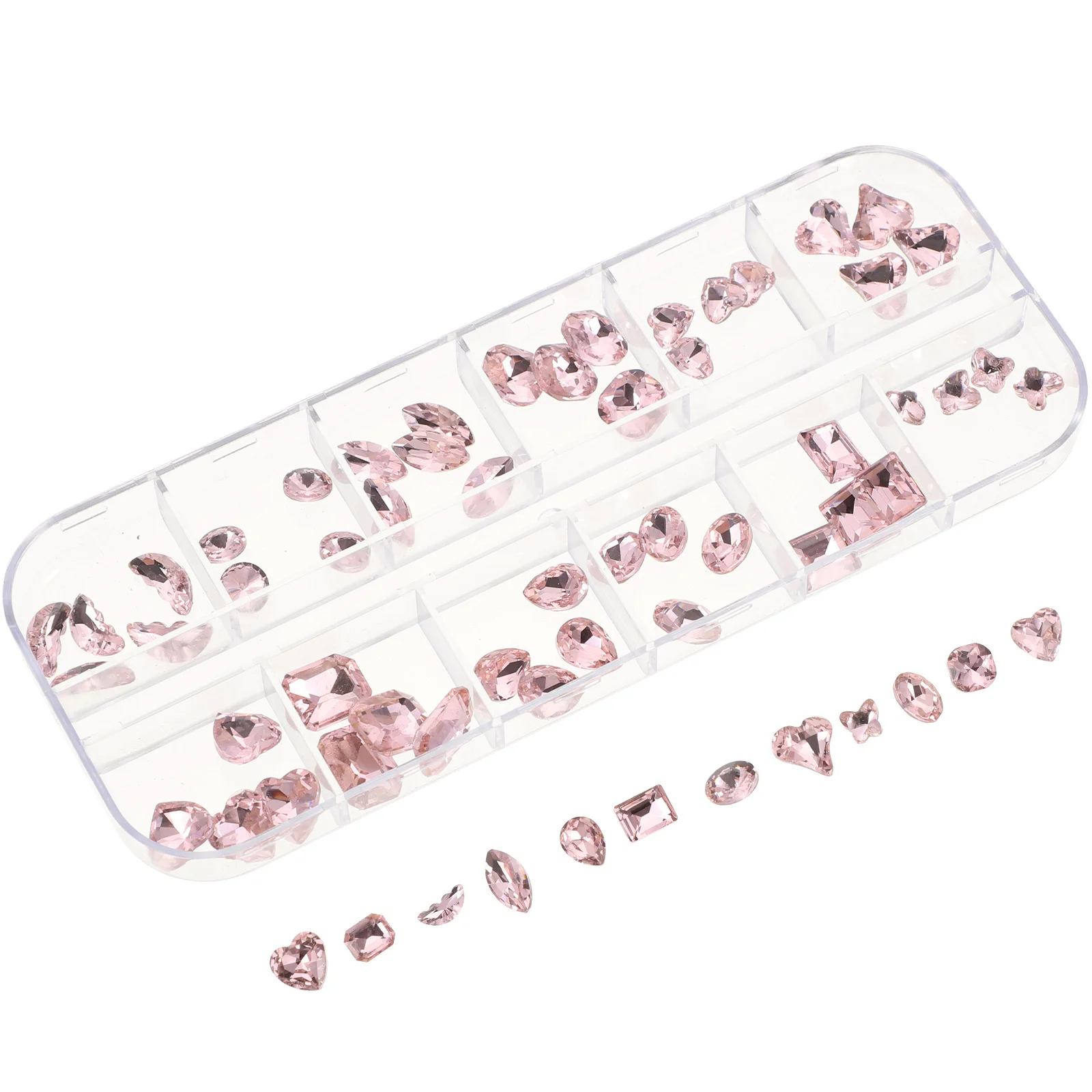 

1 Box Irregular Shape Charms Diy Rhinestones Manicure Decoration Bling Embellishments For Valentines Art Supplies Rhinestone