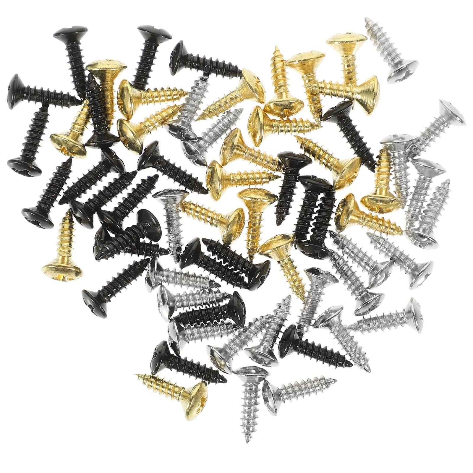 

150Pcs Electric Guitar Pickguard Screws Sturdy Brass Tone Hardware for Bass Guitar Mounting Screw Set Organized Storage