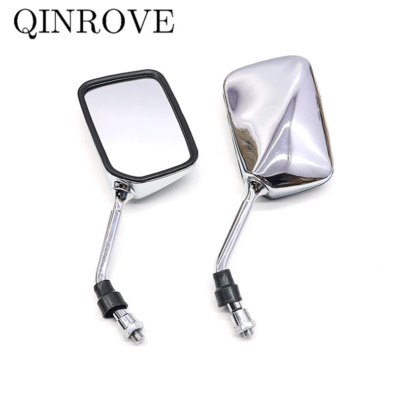 

Retro Square Motorcycle Rearview Mirrors 10mm Chrome Scooter Side Mirror for Kymco Downtown 350 G Dink 250 VOGE 300AC 525R CU525