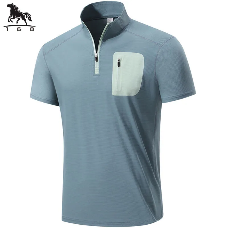 

Men's summer high quality new lapel men's short sleeve polo shirt quick dry solid color business casual men's polo shirt M-6XL