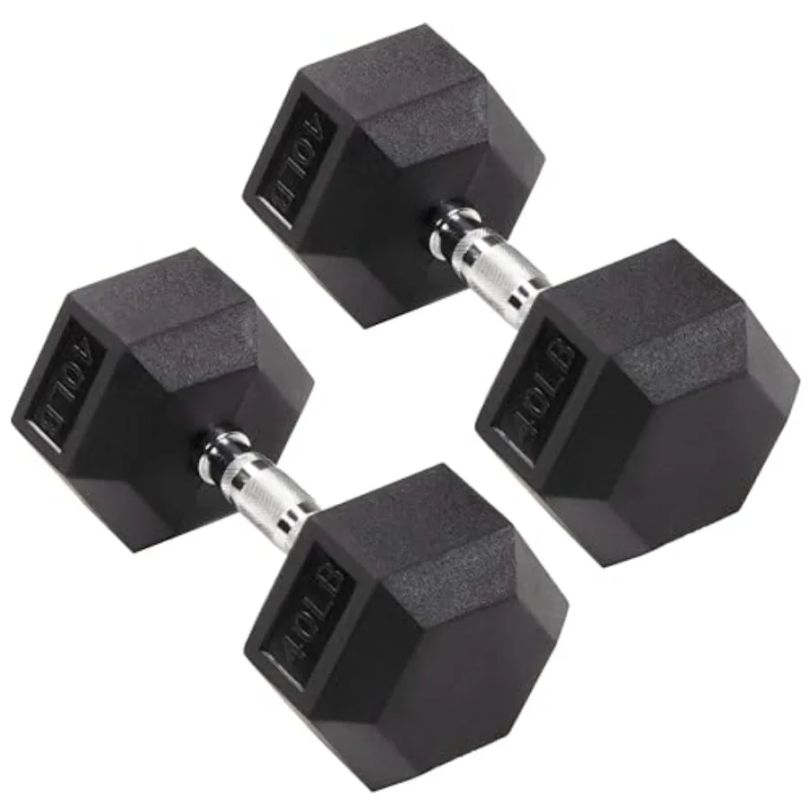 

Premium Rubber Encased Hex Dumbbell for Home Gym Use Black Durable Weight Training Equipment with Non-Slip Grip