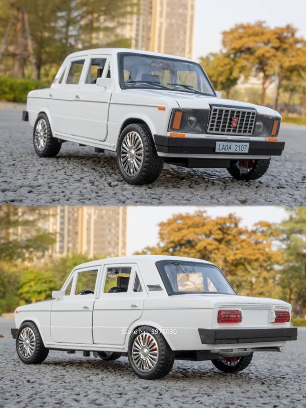 1:18 Russian LADA 2107 Niva Taxi Model Cars Alloy Toys 6 Doors