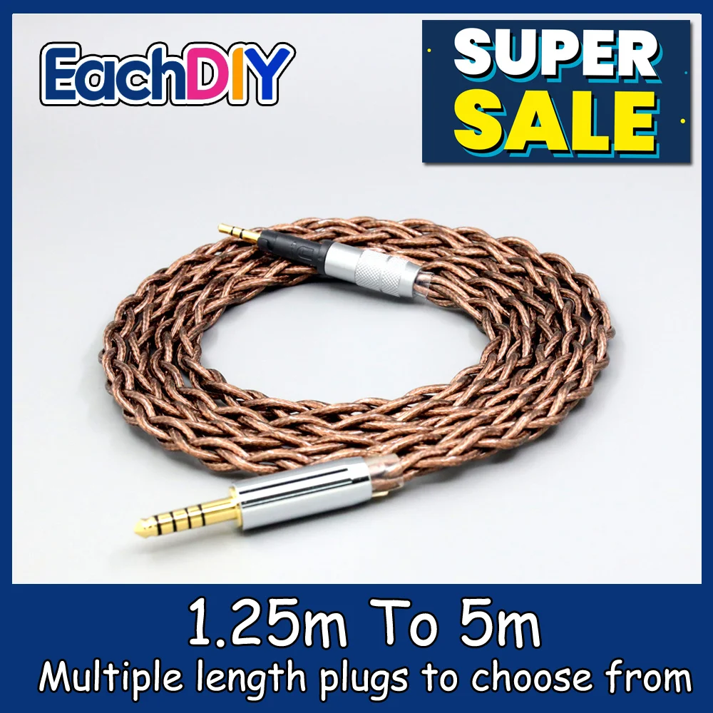 

99% 24k Gold 7n Pure Silver Graphene Shield Earphone Cable For Sennheiser HD6 HD7 HD8 MIX DJ HD595 4 core LN008559