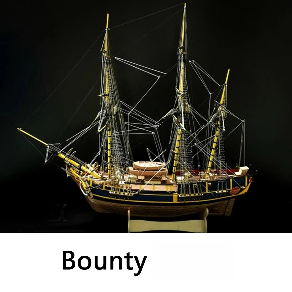 

1/64 BOUNTY деревянная модель парусника, комплект ручной работы, сборочные игрушки «сделай сам», коллекционные предметы для парусного спорта, элитные украшения для дома