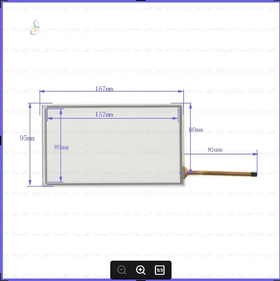 

ZhiYuSun 167mm*95mm KDT-6403 7inch Touch Screen glass 4 wires resistive USB touch panel overlay kit 167*95 TOUCH SCREEN