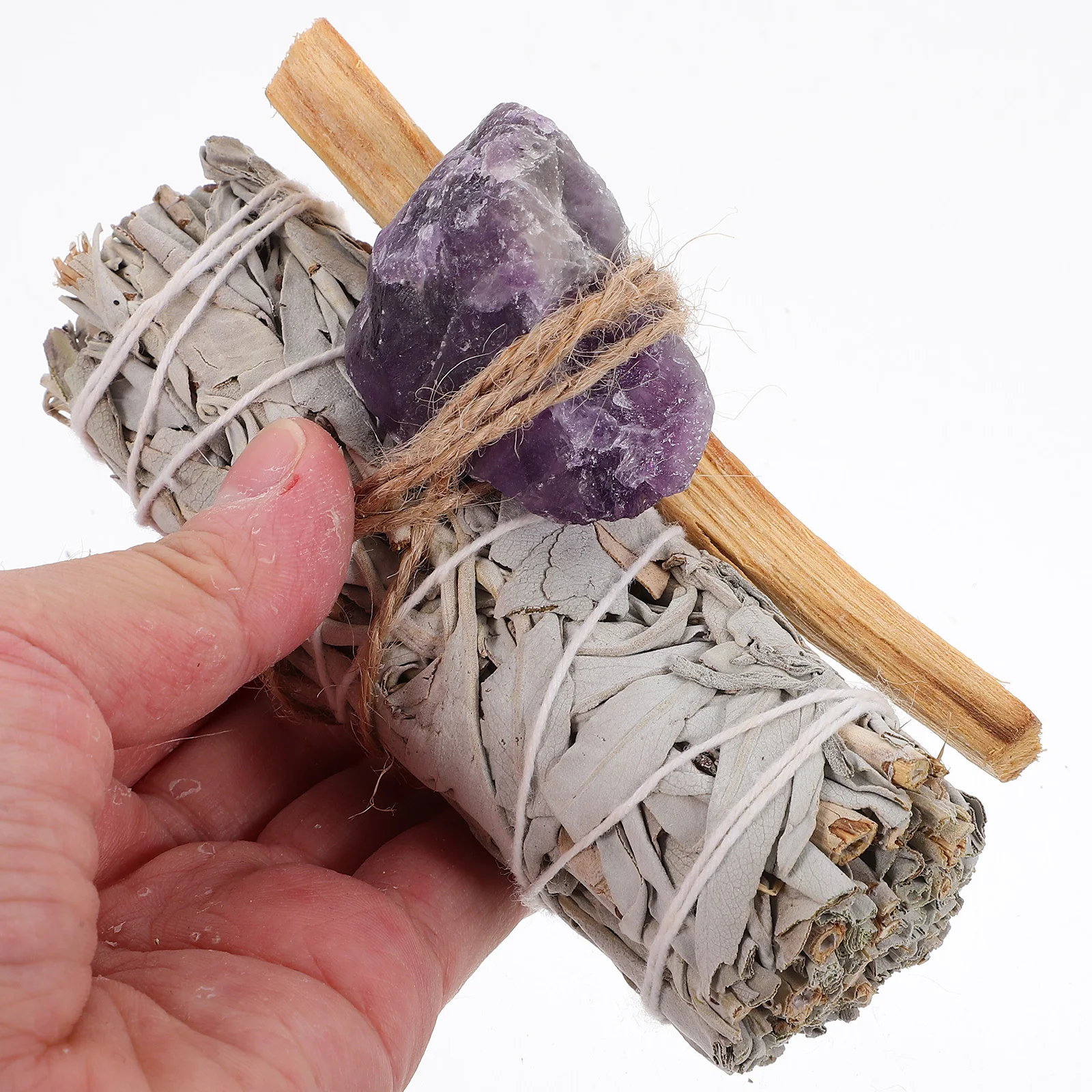 

1 Set Natural Sage Smudge Bundle For Indoor Purify Grass Aromatherapy Burning Sticks Meditation Relaxation Home Cleansing Ritual