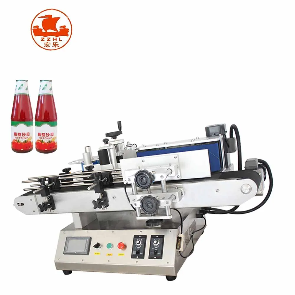 High Quality Round Bottle Labeling Machine Semi Automatic Desk-top Plastic Round Bottle Labeling Machine
