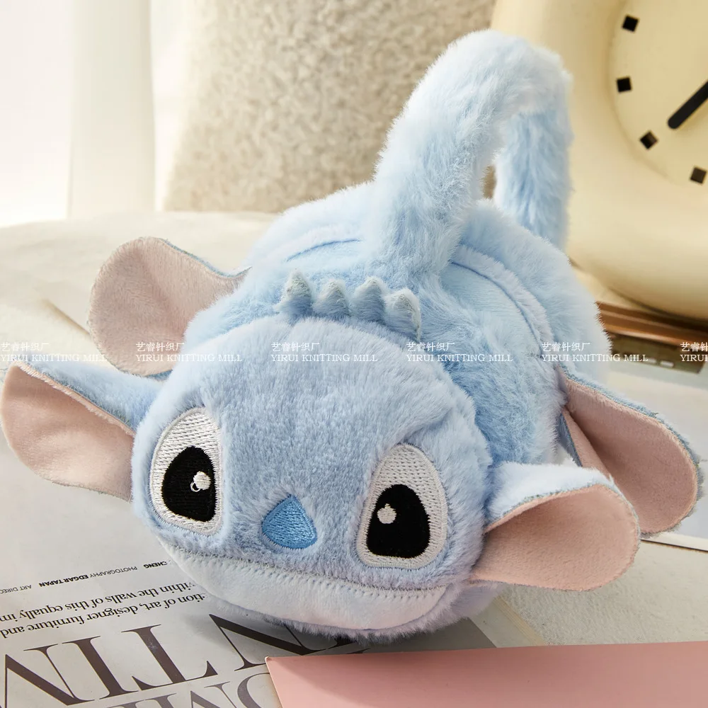 Disney Stitch Plush Filled Warm Children Earmuffs Snow Winter Thickened Ear Warmer Couple Ear Protection Earmuffs Christmas Gift