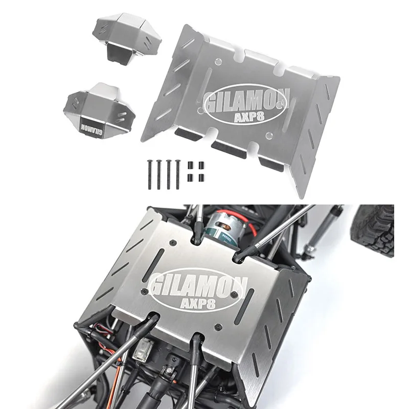 

1 комплект серебряной металлической брони шасси для 1/8 RC Crawler AXIAL GILAMON AXP8