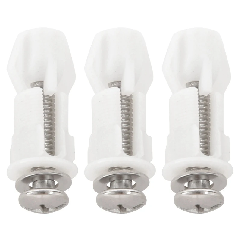 Toilet Seat Hinges Screws WC Hole Fixing Easy Installation 6 Pack