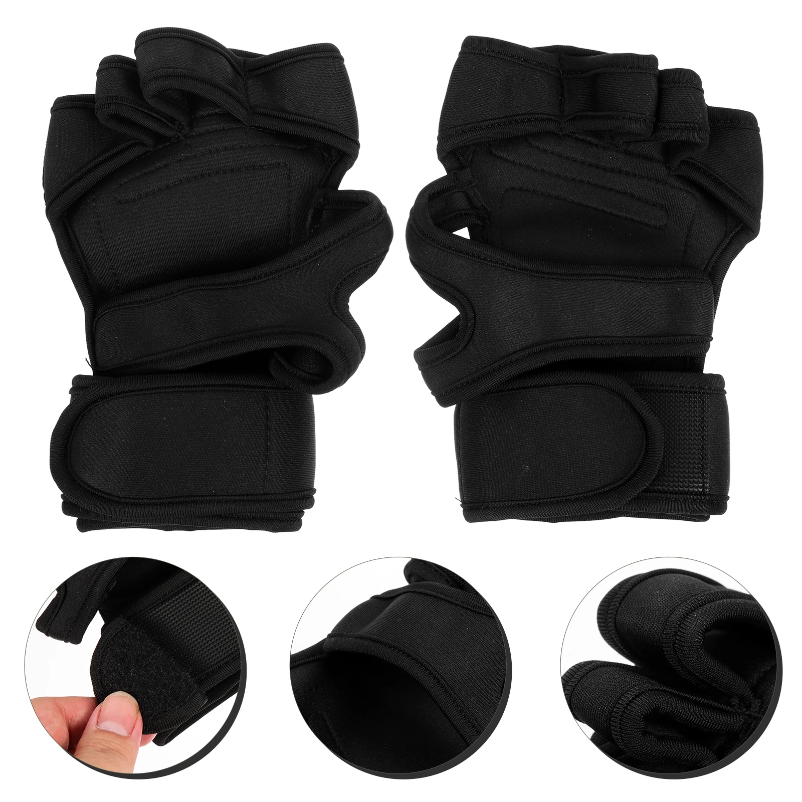 

Half Finger Fitness Gloves Weightlifting Workout Rubber Grip Palm Guard Non-Slip Durable Sports Gloves Outdoor Cycling Hiking