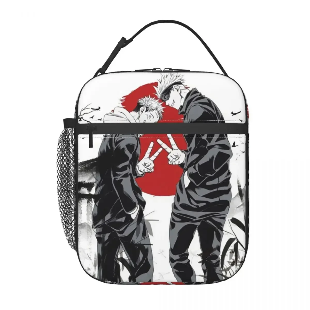 Jujutsu Kaisen Satoru Gojo Insulated Lunch Bag for School Office Yuji Leakproof Thermal Cooler Bento Box Women Kids