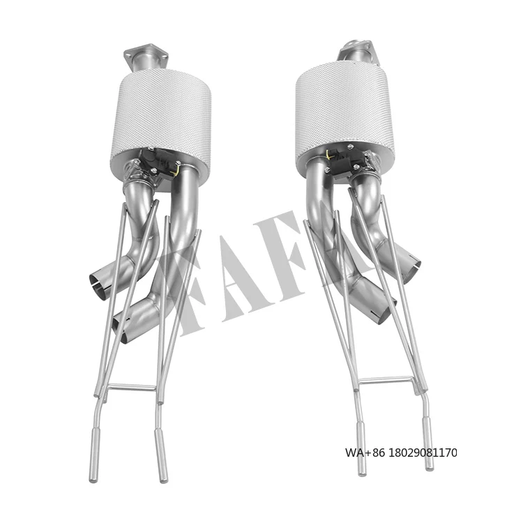 

For G500 5.5L 2010 Tuning Exhaust System Bilateral Side Four-Out Electronic Valve Cat-Free Muffler with Tail Section