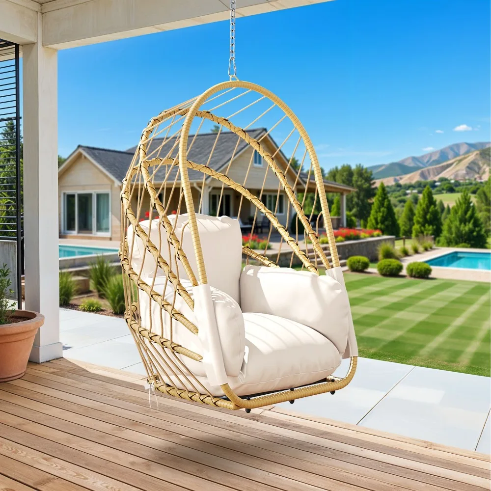 

Hanging Swing Chair Rattan Wicker Egg Chair Without Stand Indoor Outdoor Seat