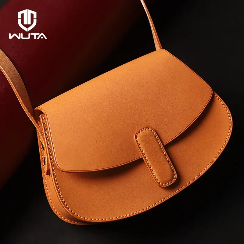 WUTA 30x30cm Top Quality New Waxed Bull Vegetable Tanned Leather DIY Genuine Leather Full Grain Cowhide-12Color Available