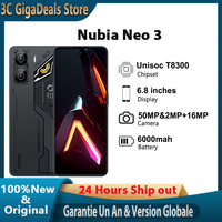 Nubia Neo 3 5G global version World version, 6.8 inches, unisoc t8300, 6000 mAh, charge 33W NFC, 8G RAM, Rom 256G, smart telephone
