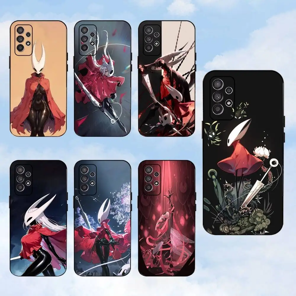 

H-Hollow Knight Silksong Phone Case For Samsung S25,S24,S23,S22,S21,S20,S10,Ultra,Plus,Lite,FE,Soft Silicone Black Cover