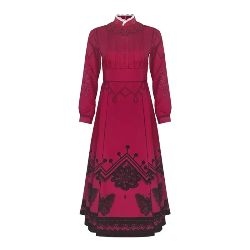 

2025 A Anime Movie Madrigal Cosplay Costume Grandmother Alma Adult Kids Women Red Clothes Girls Dress Fancy Dress for Hallo New
