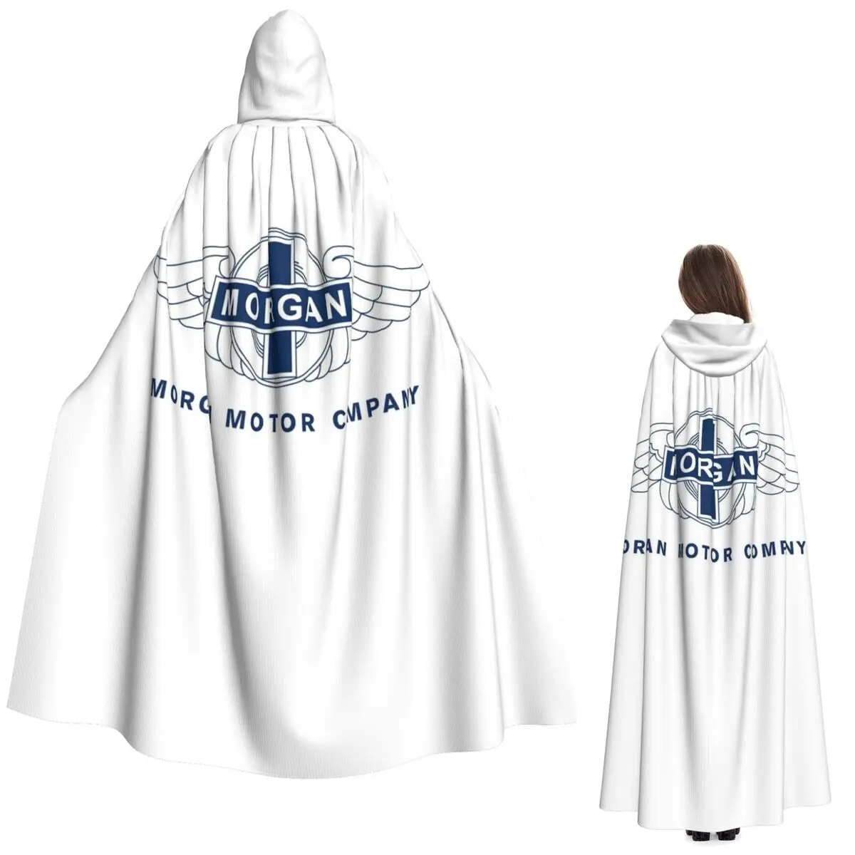 

Morgan Motor Car Company Длинный плащ с капюшоном Ведьма Средневековый костюм Накидка для косплея Хэллоуин Вампир Взрослый унисекс