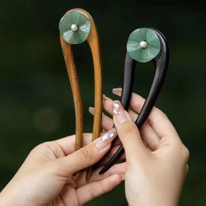 Handmade Wood Hair Pins and Clips Pendant Fox Styling Hair Sticks