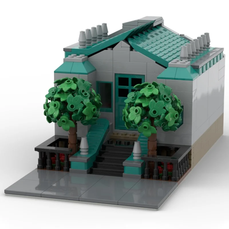 496 قطعة MOC المنزل العبادة المدينة نموذج اللبنات العمارة تجميع هدايا عيد الميلاد DIY بها بنفسك ألعاب إبداعية فكرة الطوب الاطفال #2